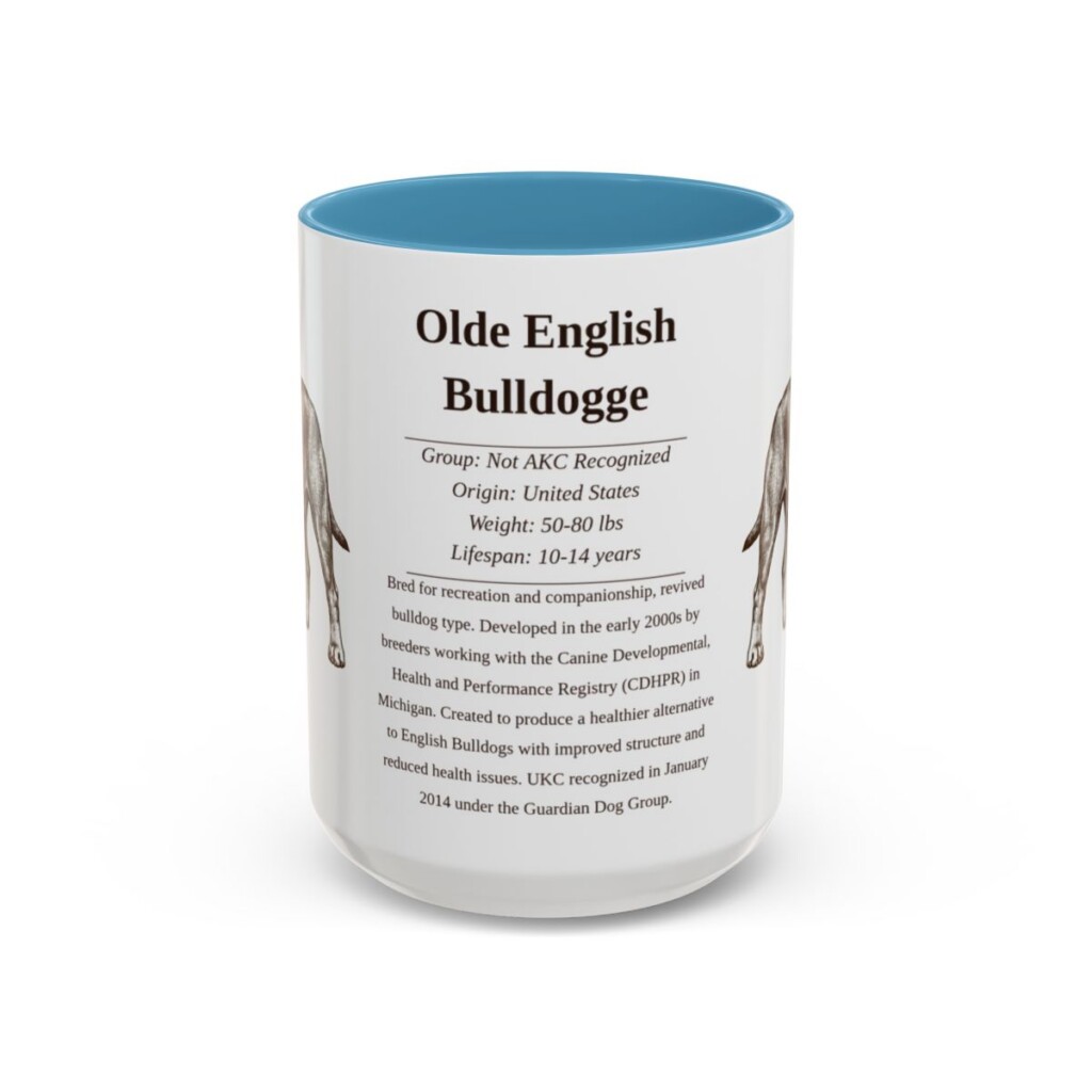 15oz-olde-english-bulldogge-mug-writeup-light-blue 15oz Olde English Bulldogge Mug, Light Blue, front view