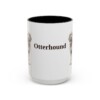 15oz Otterhound Mug, Black, front view
