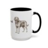 15oz Otterhound Mug, Black, right side view