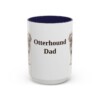 15oz Otterhound Dog Dad Mug, Navy, front view