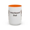 15oz Otterhound Dog Dad Mug, Orange, front view