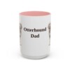 15oz Otterhound Dog Dad Mug, Pink, front view