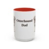 15oz Otterhound Dog Dad Mug, Red, front view