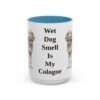 15oz Funny Otterhound Mug, Light Blue, front view