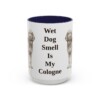 15oz Funny Otterhound Mug, Navy, front view