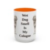 15oz Funny Otterhound Mug, Orange, front view