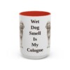 15oz Funny Otterhound Mug, Red, front view