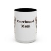 15oz Otterhound Dog Mom Mug, Black, front view