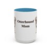 15oz Otterhound Dog Mom Mug, Light Blue, front view