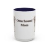 15oz Otterhound Dog Mom Mug, Navy, front view