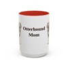 15oz Otterhound Dog Mom Mug, Red, front view