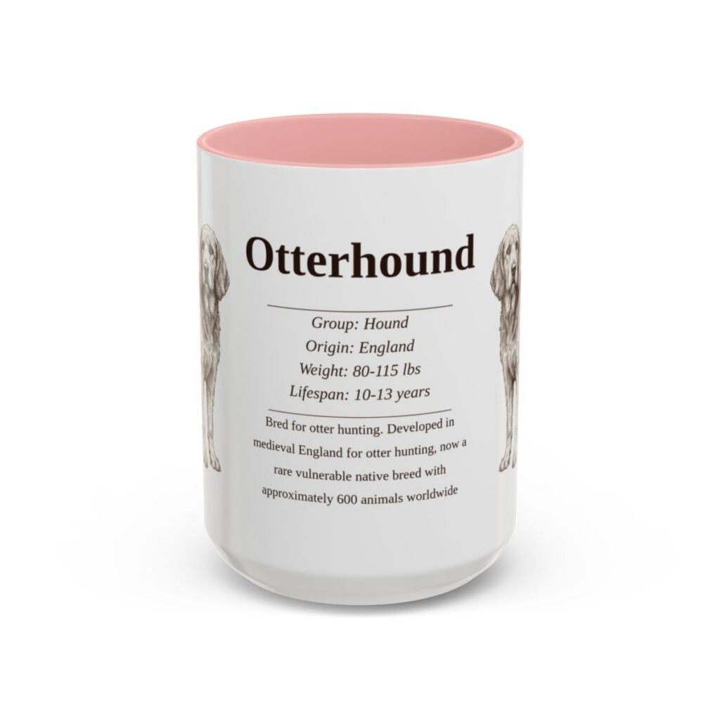 15oz-otterhound-mug-writeup-pink 15oz Otterhound Mug, Pink, front view