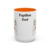15oz Papillon Dog Dad Mug, Orange, front view