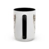 15oz Funny Papillon Mug, Black, back view