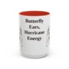 15oz Funny Papillon Mug, Red, front view