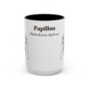 15oz Papillon Latin Mug, Black, front view