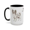 15oz Papillon Latin Mug, Black, left side view