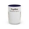 15oz Papillon Latin Mug, Navy, front view