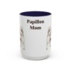 15oz Papillon Dog Mom Mug, Navy, front view