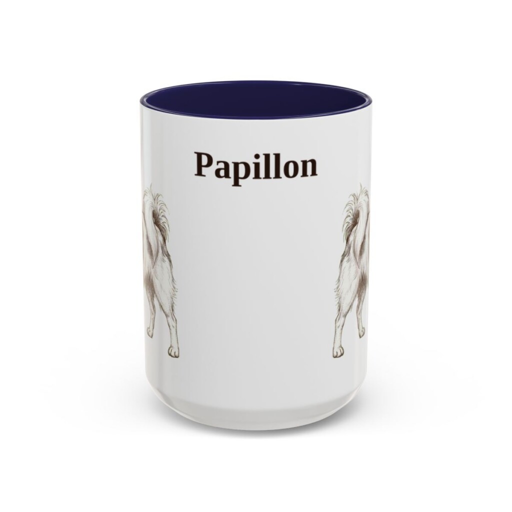 15oz Papillon Mug, Navy, front view
