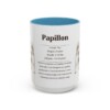 15oz Papillon Mug, Light Blue, front view