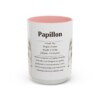 15oz Papillon Mug, Pink, front view