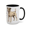 15oz Parson Russell Terrier Dog Dad Mug, Black, right side view