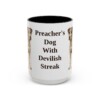 15oz Funny Parson Russell Terrier Mug, Black, front view