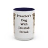 15oz Funny Parson Russell Terrier Mug, Navy, front view