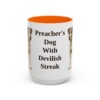 15oz Funny Parson Russell Terrier Mug, Orange, front view
