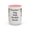 15oz Funny Parson Russell Terrier Mug, Pink, front view