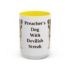 15oz Funny Parson Russell Terrier Mug, Yellow, front view