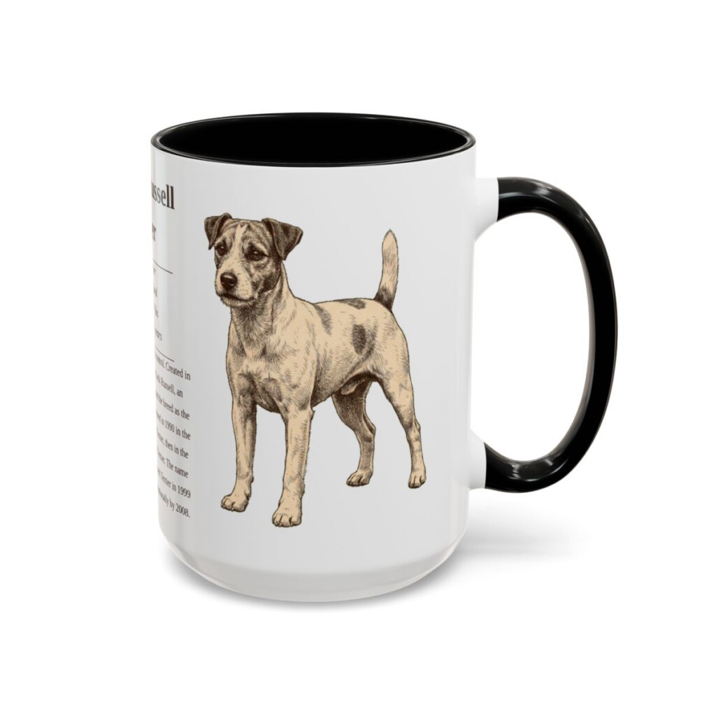 15oz parson russell terrier mug, Black