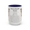 15oz parson russell terrier mug, Navy