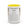 15oz parson russell terrier mug, Yellow