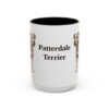 15oz Patterdale Terrier Mug, Black, front view