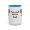 15oz Patterdale Terrier Dog Dad Mug, Light Blue, front view