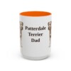 15oz Patterdale Terrier Dog Dad Mug, Orange, front view