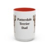 15oz Patterdale Terrier Dog Dad Mug, Red, front view
