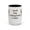 15oz Funny Patterdale Terrier Mug, Black, front view
