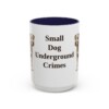 15oz Funny Patterdale Terrier Mug, Navy, front view