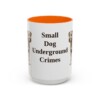 15oz Funny Patterdale Terrier Mug, Orange, front view