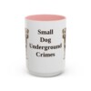 15oz Funny Patterdale Terrier Mug, Pink, front view