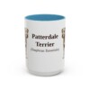 15oz Patterdale Terrier Latin Mug, Light Blue, front view