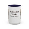 15oz Patterdale Terrier Latin Mug, Navy, front view