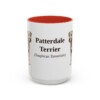 15oz Patterdale Terrier Latin Mug, Red, front view