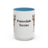 15oz Patterdale Terrier Mug, Light Blue, front view
