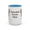 15oz Patterdale Terrier Dog Mom Mug, Light Blue, front view