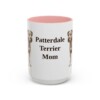 15oz Patterdale Terrier Dog Mom Mug, Pink, front view