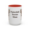 15oz Patterdale Terrier Dog Mom Mug, Red, front view